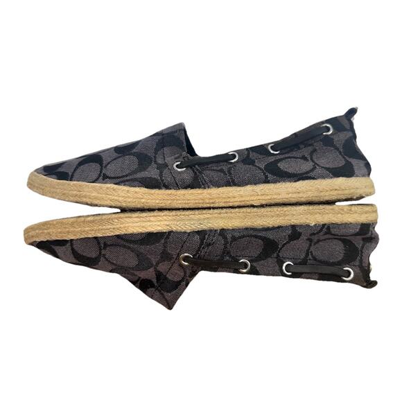 Coach Mellow Signature Jacquard Espadrilles Flats Womens Size 8 Slip On Shoes - Picture 6 of 9